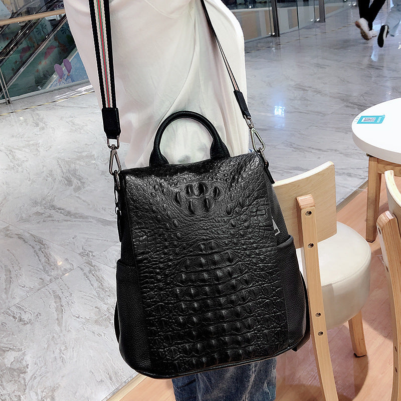 Celeste Croco-Textured Leather Backpack