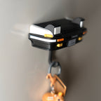 Black car mount with a blurred background