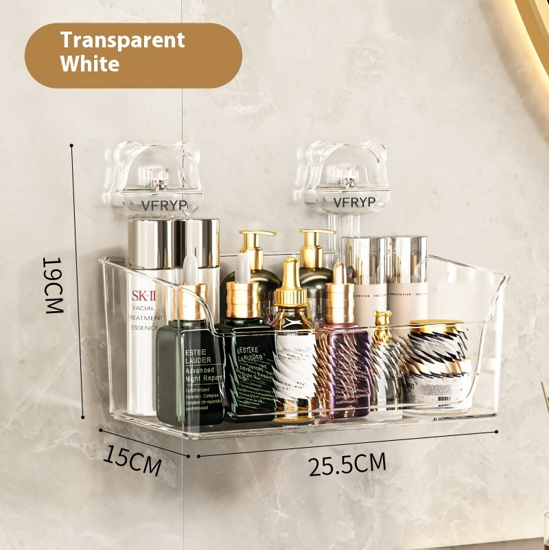 Punch-Free Wall Mount Organizer Toiletries Storage Box