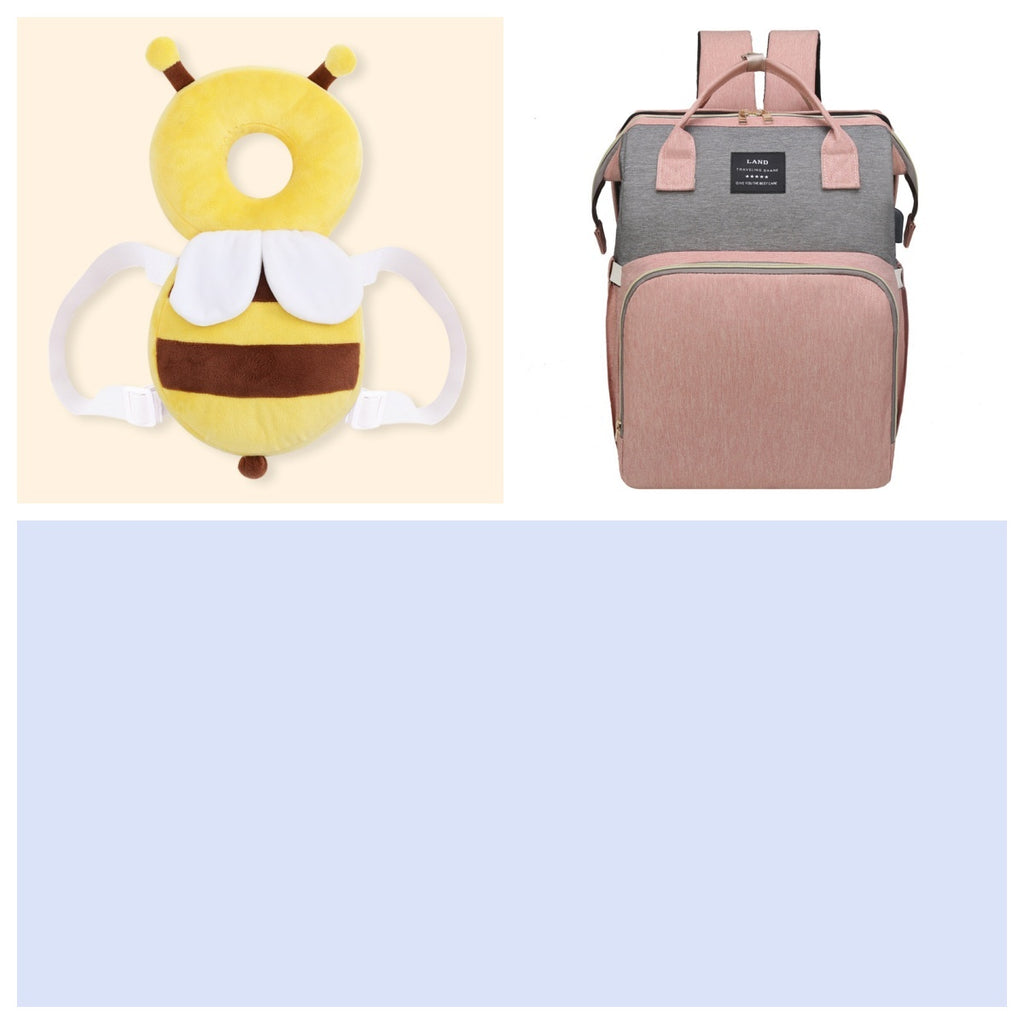 Multifunctional Baby Diaper Backpack with Crib