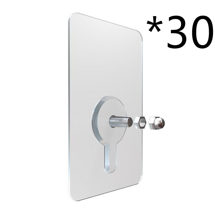 🧲 Strong Adhesive Non-Marking Nail – Nail-Free Wall Hooks, Heavy Duty Transparent Screw Holders (32 Pack)