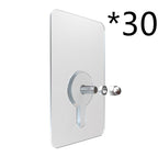 🧲 Strong Adhesive Non-Marking Nail – Nail-Free Wall Hooks, Heavy Duty Transparent Screw Holders (32 Pack)