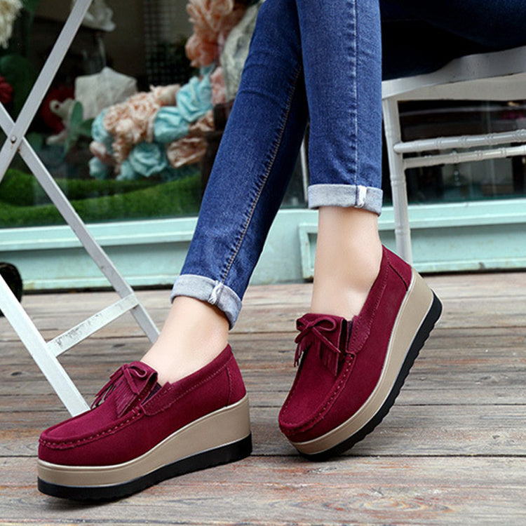 Women’s Tassel Bow Thick Bottom Casual Shoes