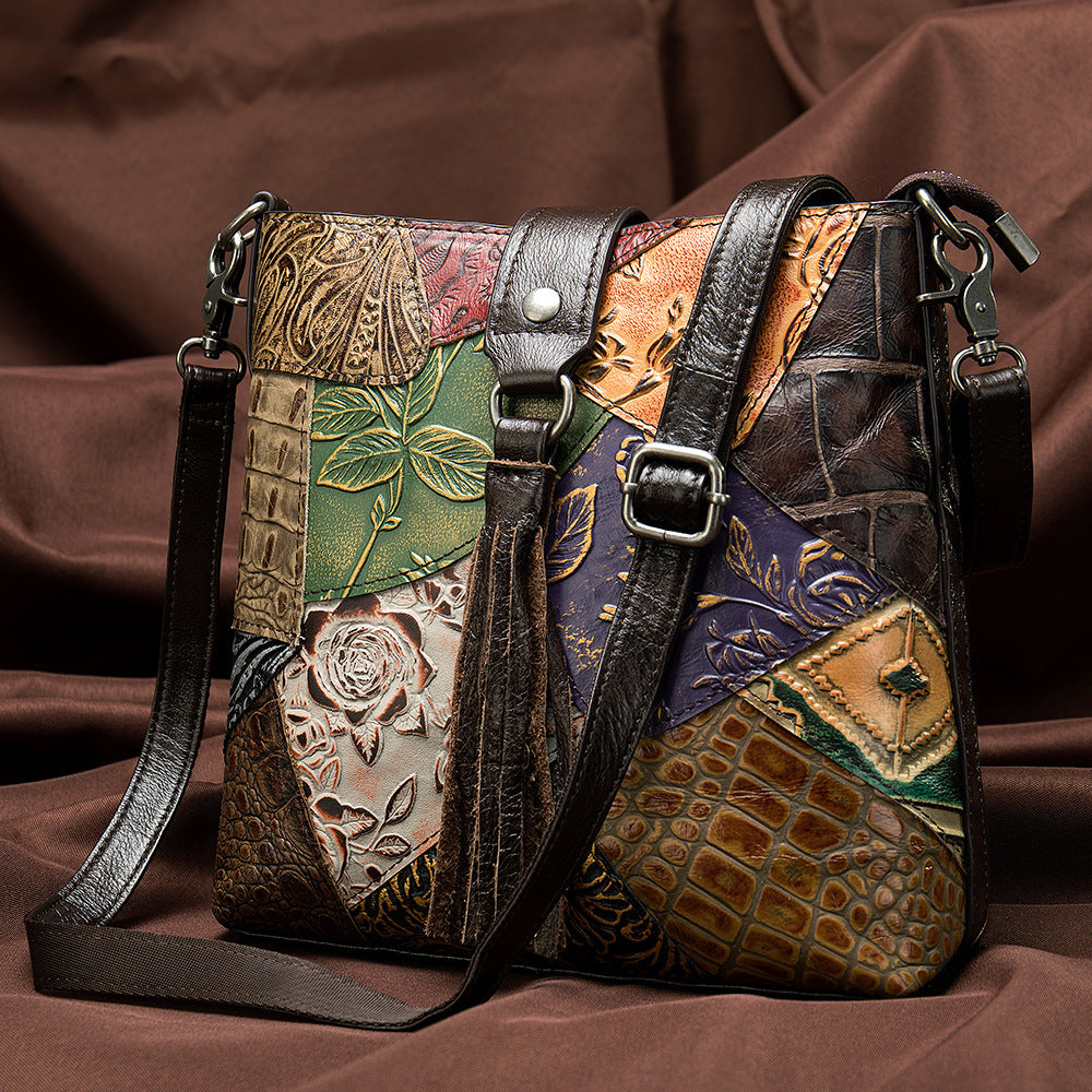 Aurelia™ Genuine Cowhide Tassel Crossbody Bag