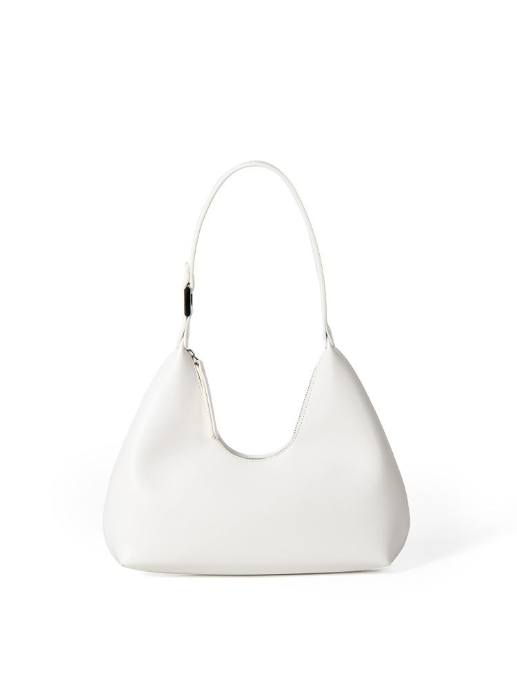 White handbag on a white background