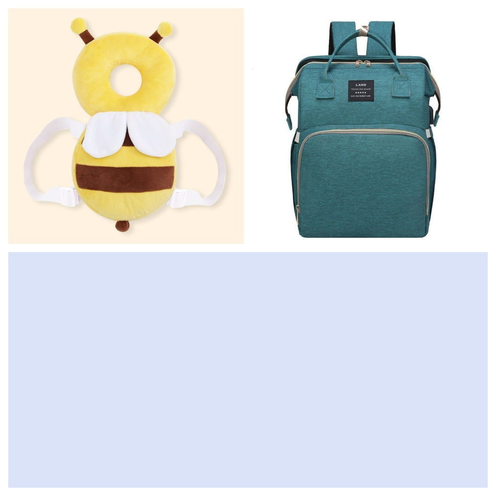 Multifunctional Baby Diaper Backpack with Crib