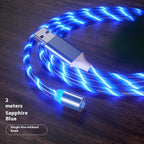 Magnetic LED Fast Charging Cable – Type-C / Micro USB / Lightning Streamer Charger