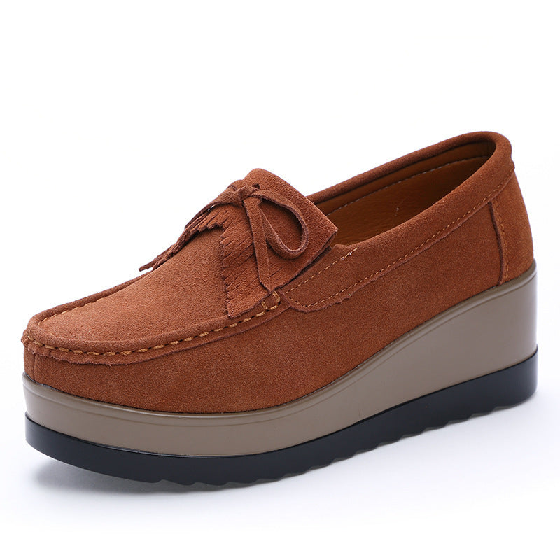 Women’s Tassel Bow Thick Bottom Casual Shoes
