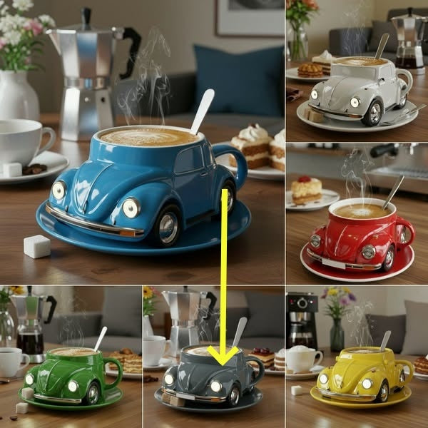 Beetle Shaped Coffee Cup – Unique Resin Mug for Coffee Lovers, Gift Idea