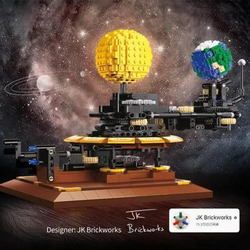 RBrickstem Kinetic Solar System Sculpture (864pcs)