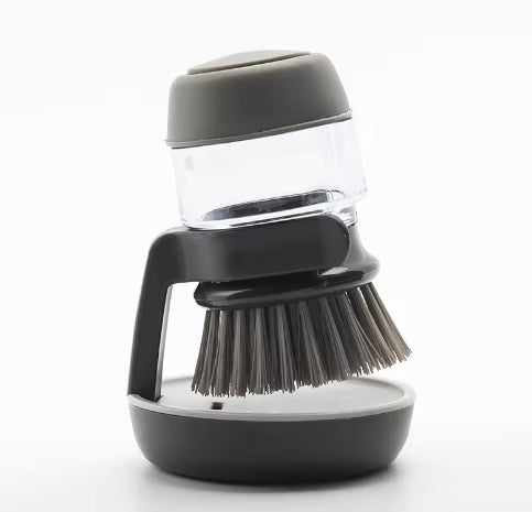 Automatic Liquid Adding Cleaning Brush — 2-in-1 Kitchen Scrubber
