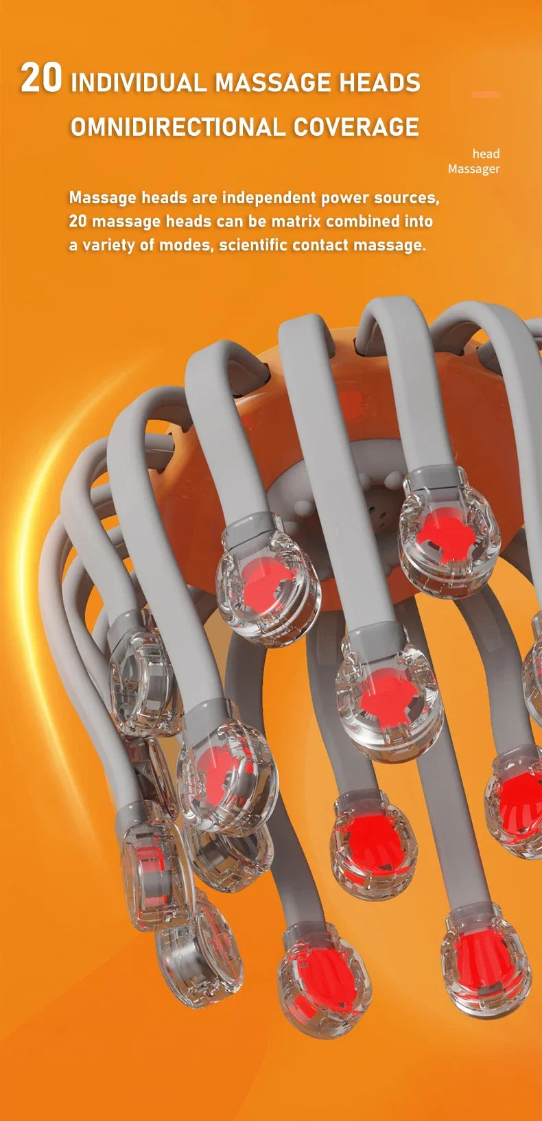 20-Head Vibrating Scalp Massager