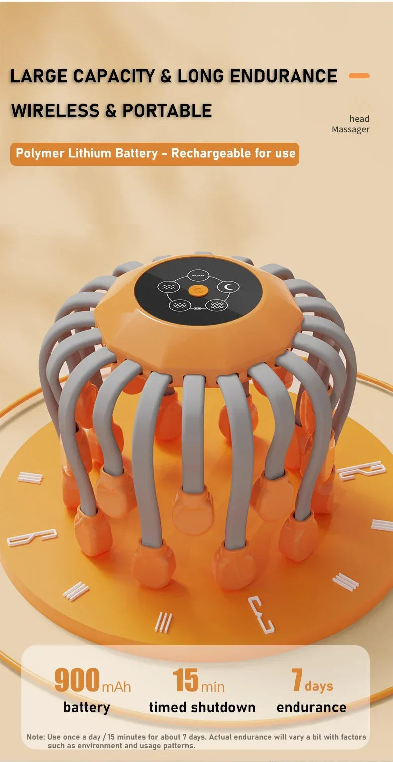 20-Head Vibrating Scalp Massager