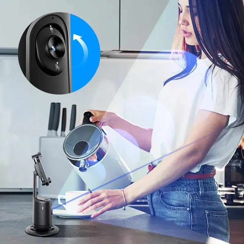 Auto Face Tracking Tripod 360° — Hands-Free Filming Made Easy
