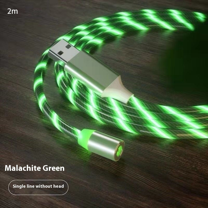 Magnetic LED Fast Charging Cable – Type-C / Micro USB / Lightning Streamer Charger