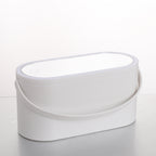 White ceramic bathtub on a white background