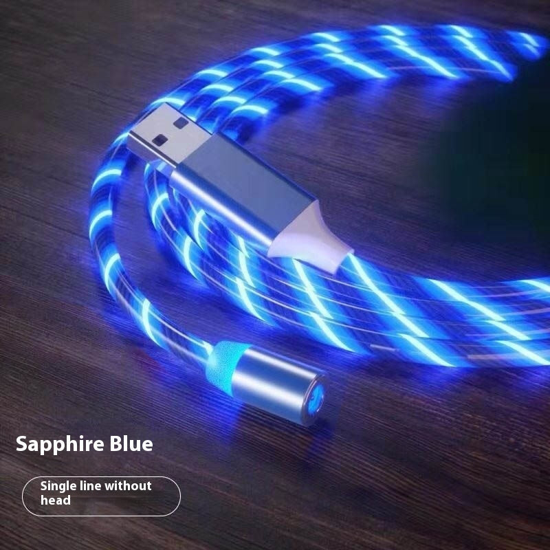 Magnetic LED Fast Charging Cable – Type-C / Micro USB / Lightning Streamer Charger
