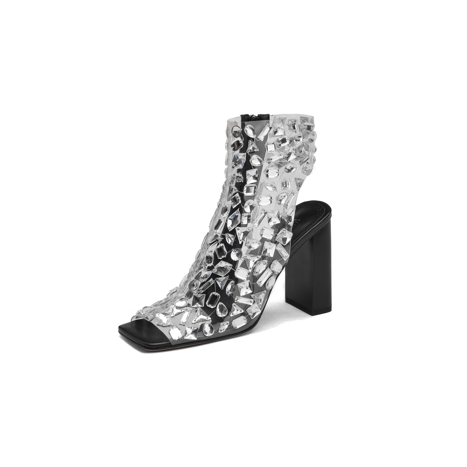 Crystallized Mosaic Open Toe Wedge Sandals – Jady Rose