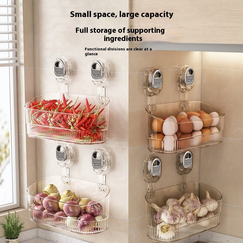 Punch-Free Wall Mount Organizer Toiletries Storage Box