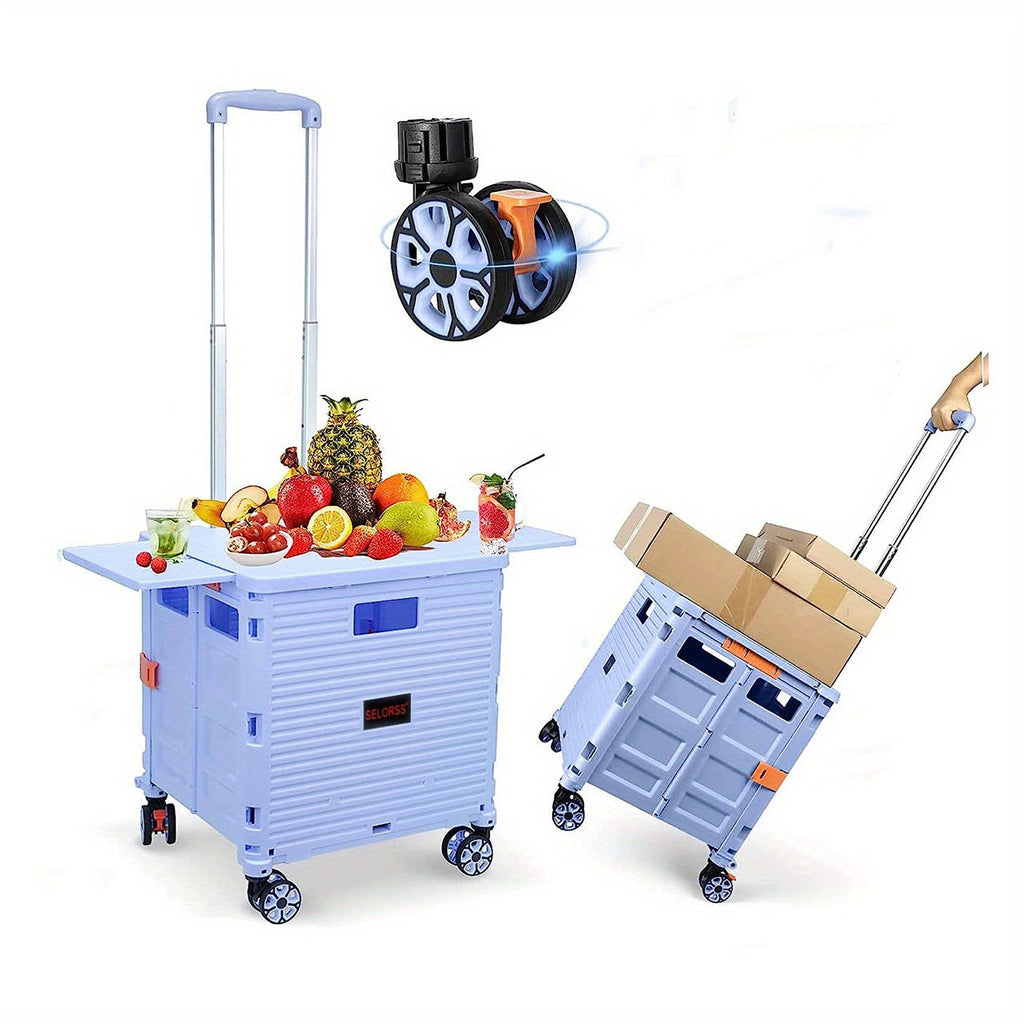 Rolling Utility Cart with Lid and Wheels
