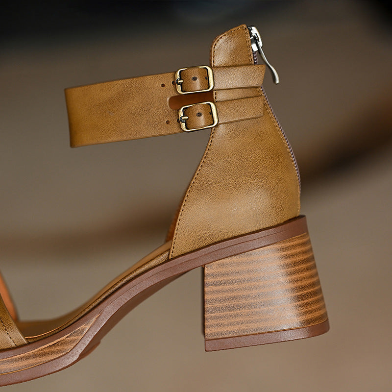 Women’s French Style Chunky Heel Platform Shoes
