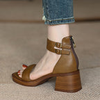 Women’s French Style Chunky Heel Platform Shoes