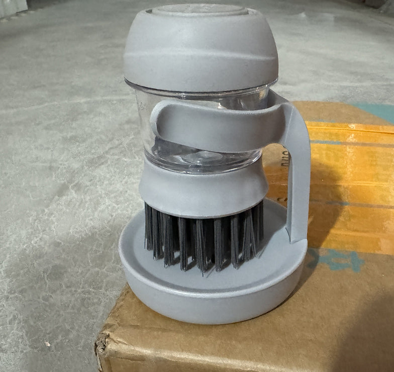 Automatic Liquid Adding Cleaning Brush — 2-in-1 Kitchen Scrubber