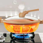 TitanForge™ Clay-Titanium Non-Stick Wok with Glass Lid