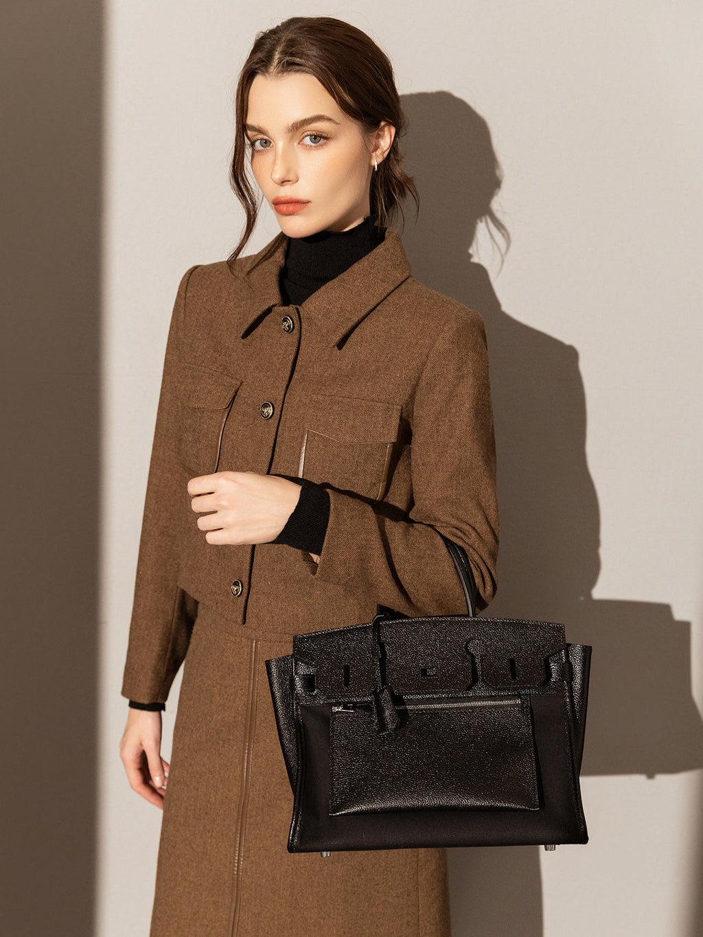 Lyon Leather Tote Bag – Modern Deconstructed Elegance
