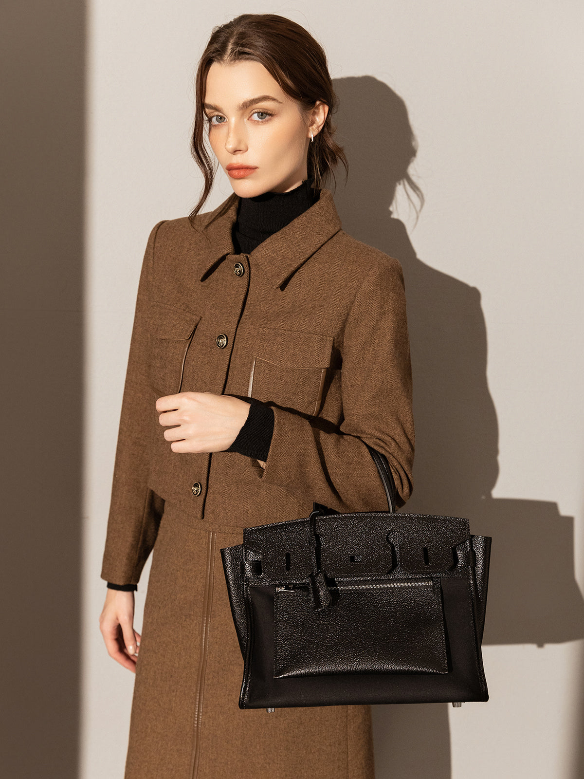 Lyon Leather Tote Bag – Modern Deconstructed Elegance