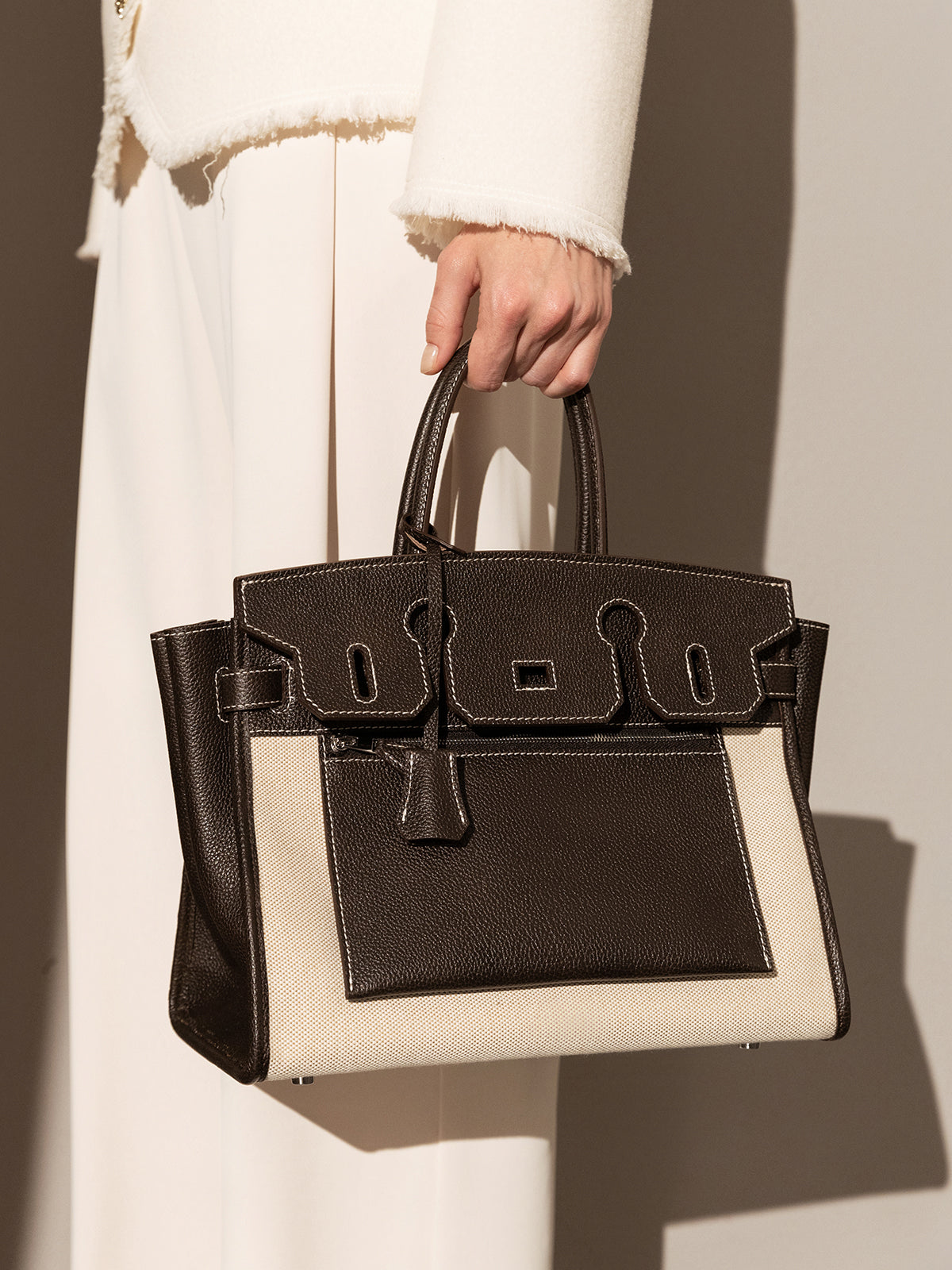 Lyon Leather Tote Bag – Modern Deconstructed Elegance