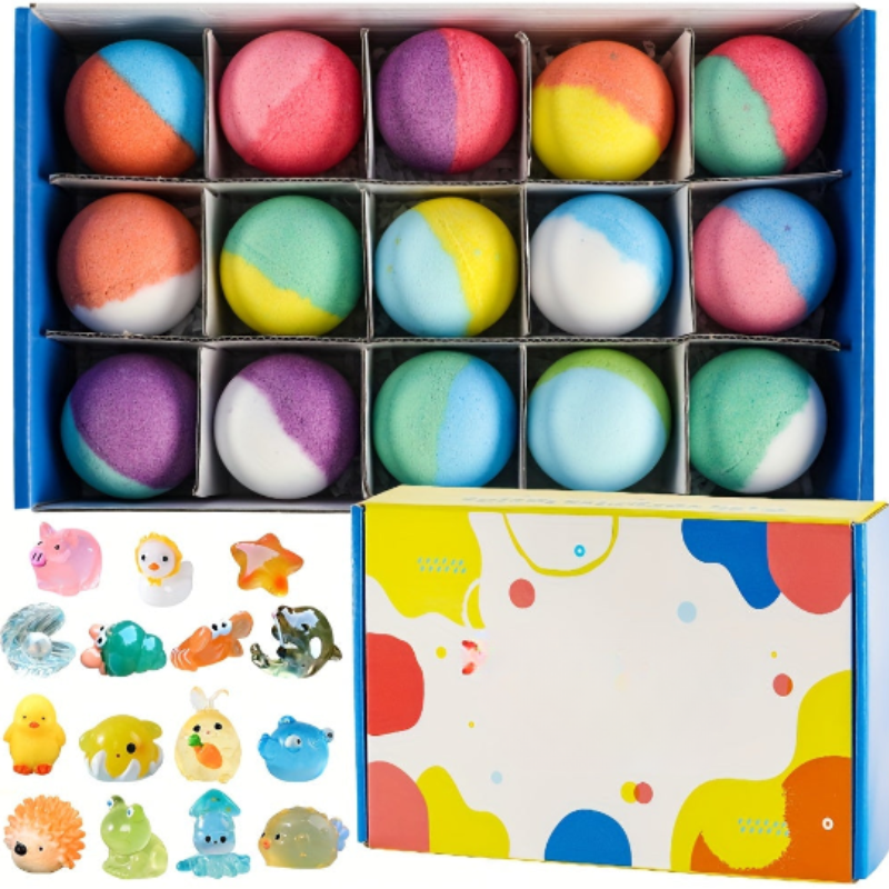 Surprise Toy Bath Bombs – 15 Pack (Peppermint Scent)