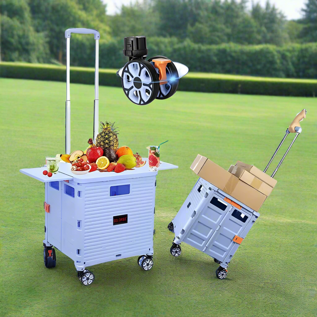 Rolling Utility Cart with Lid and Wheels