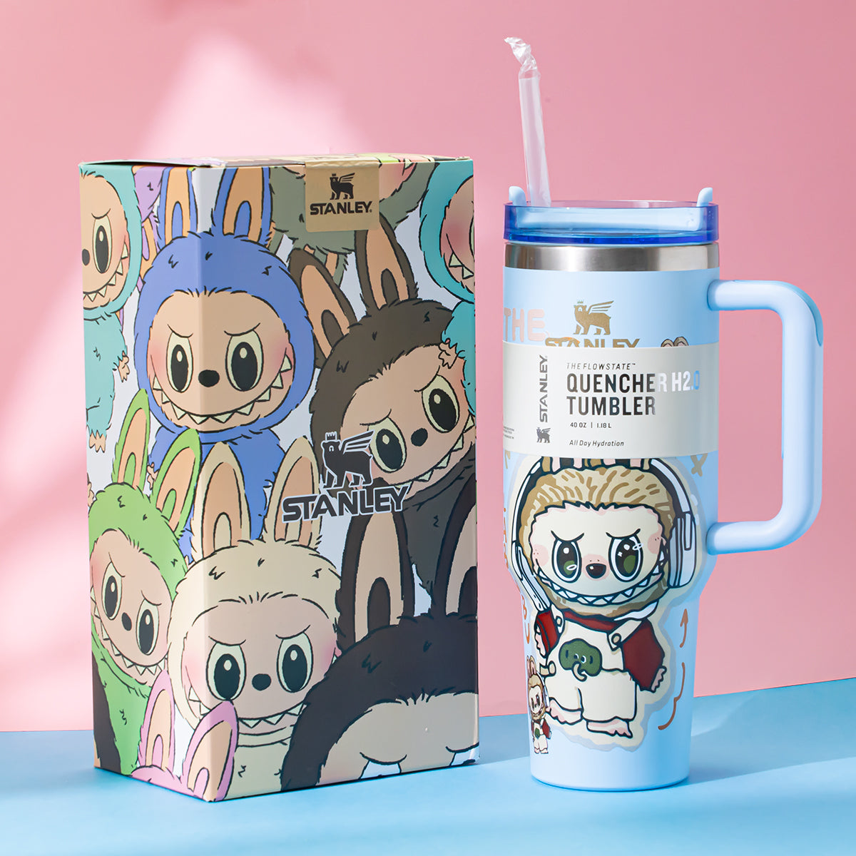 Stanley x Labubu Winter Blue Quencher H2O Tumbler